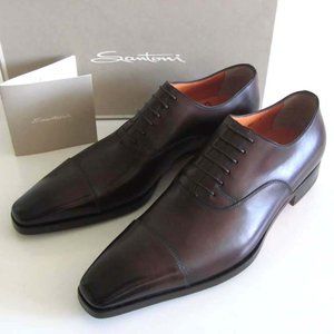 SANTONI Fatte A Mano brown cap-toe shoes 9 F 10 US